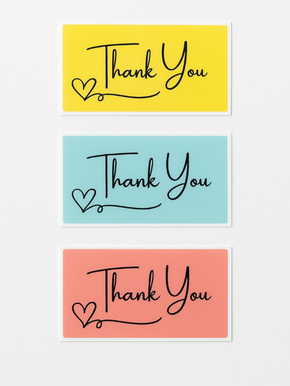 250 Thank You Sticker Pack Mulicolor Simple Small Business Packaging Stickers - Picture 3 of 5